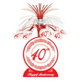 Red 40th Anniversary Centerpiece